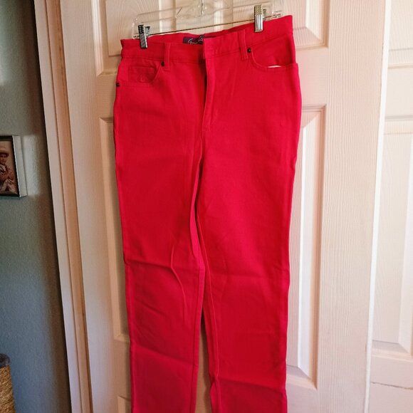 Gloria Vanderbilt Amanda Sz 10, Dark Pink, Hi Rise Pants, NWOT - Picture 1 of 4